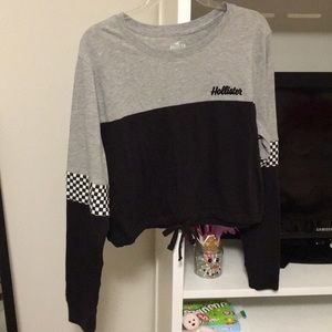 hollister checkered tie top!